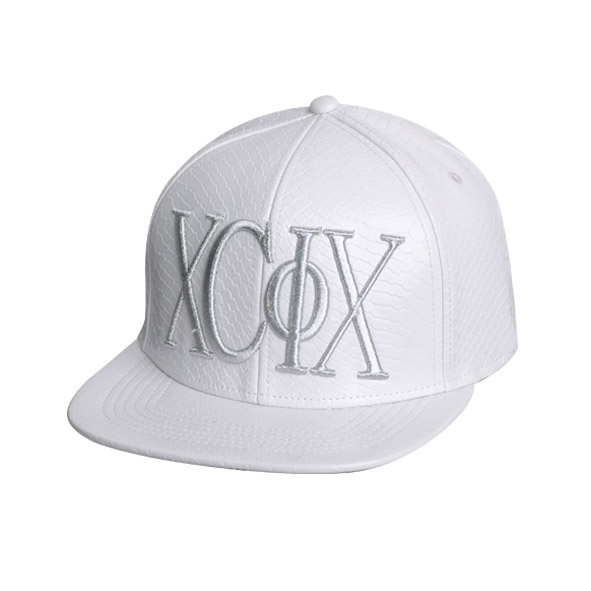 Custom 3D Embroidery Quilted 100% PU Leather Flat Peak Cap