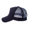 Dark Blue Purple on The Side Print Logo Cap Hats Vintage Foam Mesh Trucker Hat